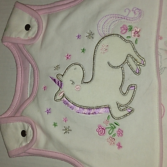 ☆NWT☆Sweet NB Girl ~EMMA'S GARDEN" Unicorn Print Winter Sleep Sack/Blanket Sleep - Picture 4 of 14